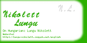 nikolett lungu business card
